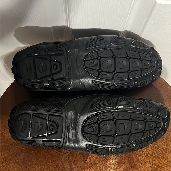🔥 LUCIO RICCI Loafers Men's Size 10.5 Black  Slip-On Driving Loafers Shoes GUC - Picture 10 of 12